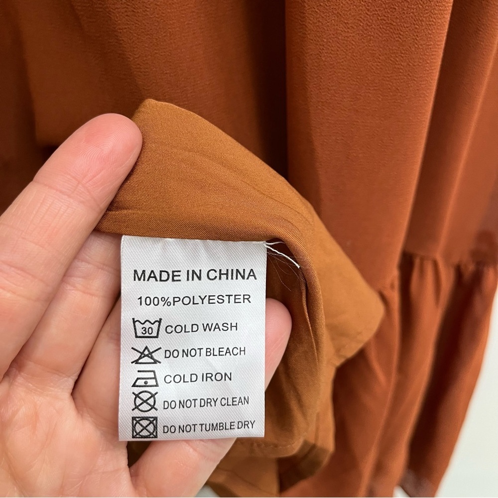 Ivy City Co. Billie Dress brown-tone Amber Chiffon Sienna Brown Maxi Dress 14 - Picture 11 of 11